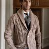 Men Ahaselected | Signature Cable Shawl Cardigan