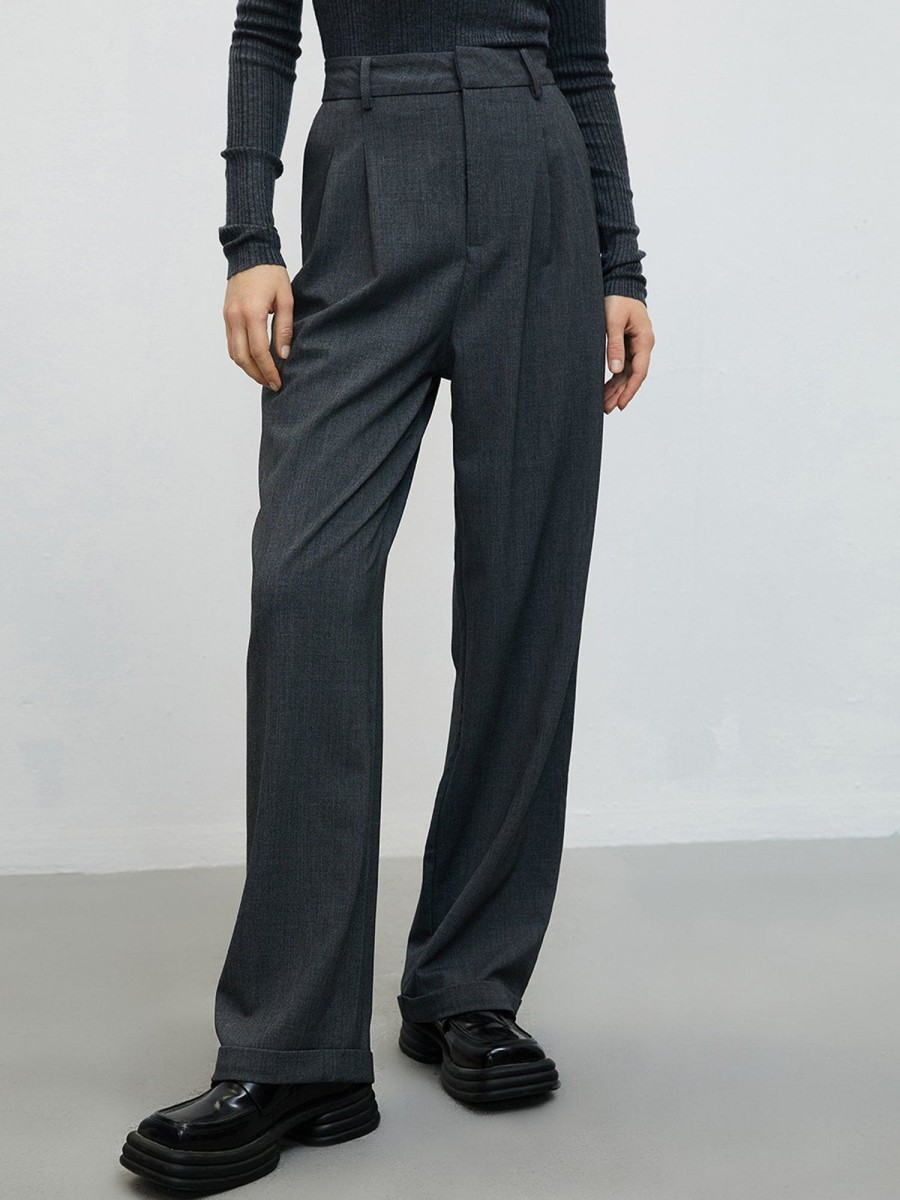 Women Ahaselected Pants | Airstream Straight Leg Pants Grey