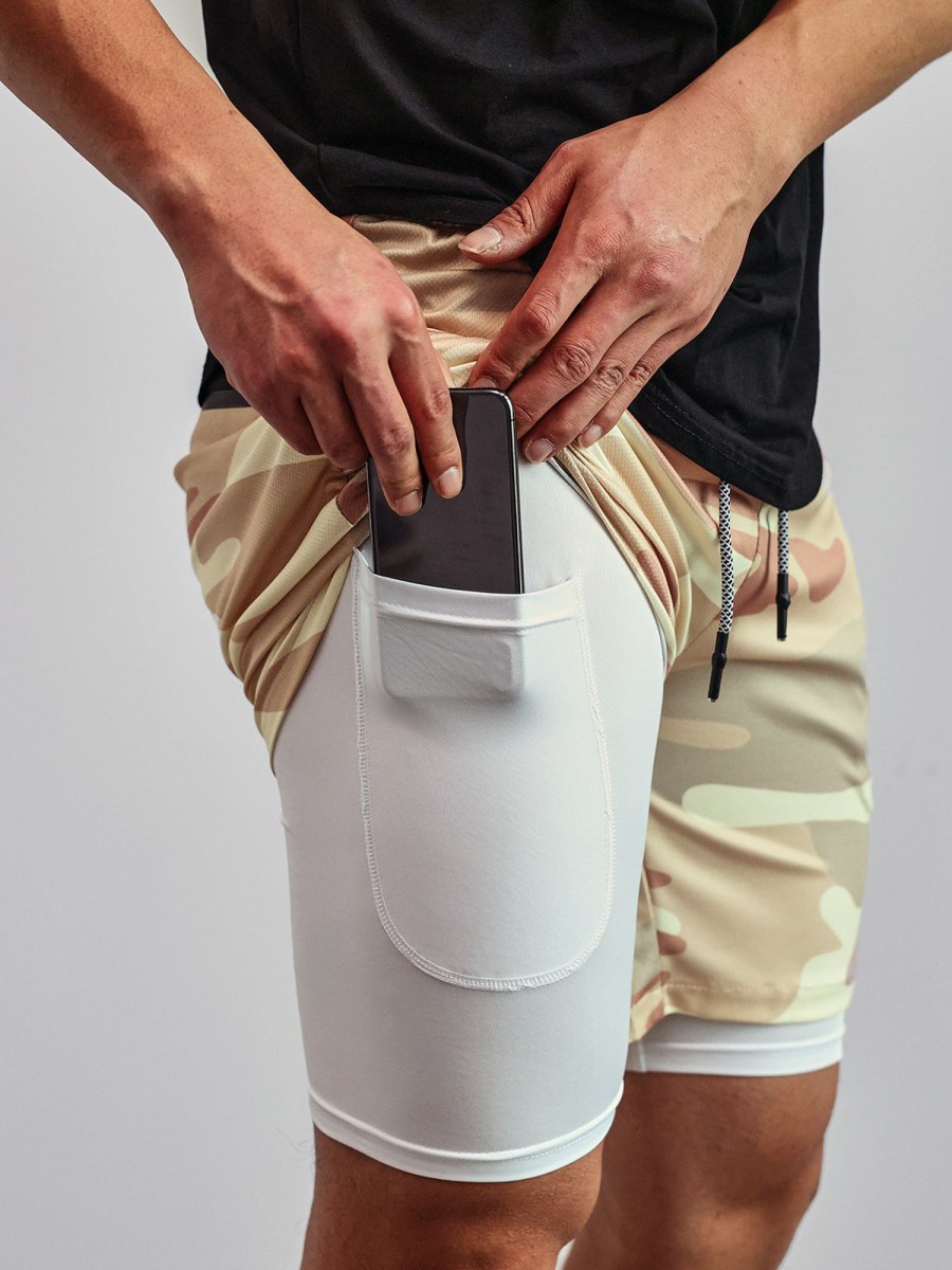 Men Ahaselected | 8" Kinetic Pocket Lined 2 In 1 Mesh Short