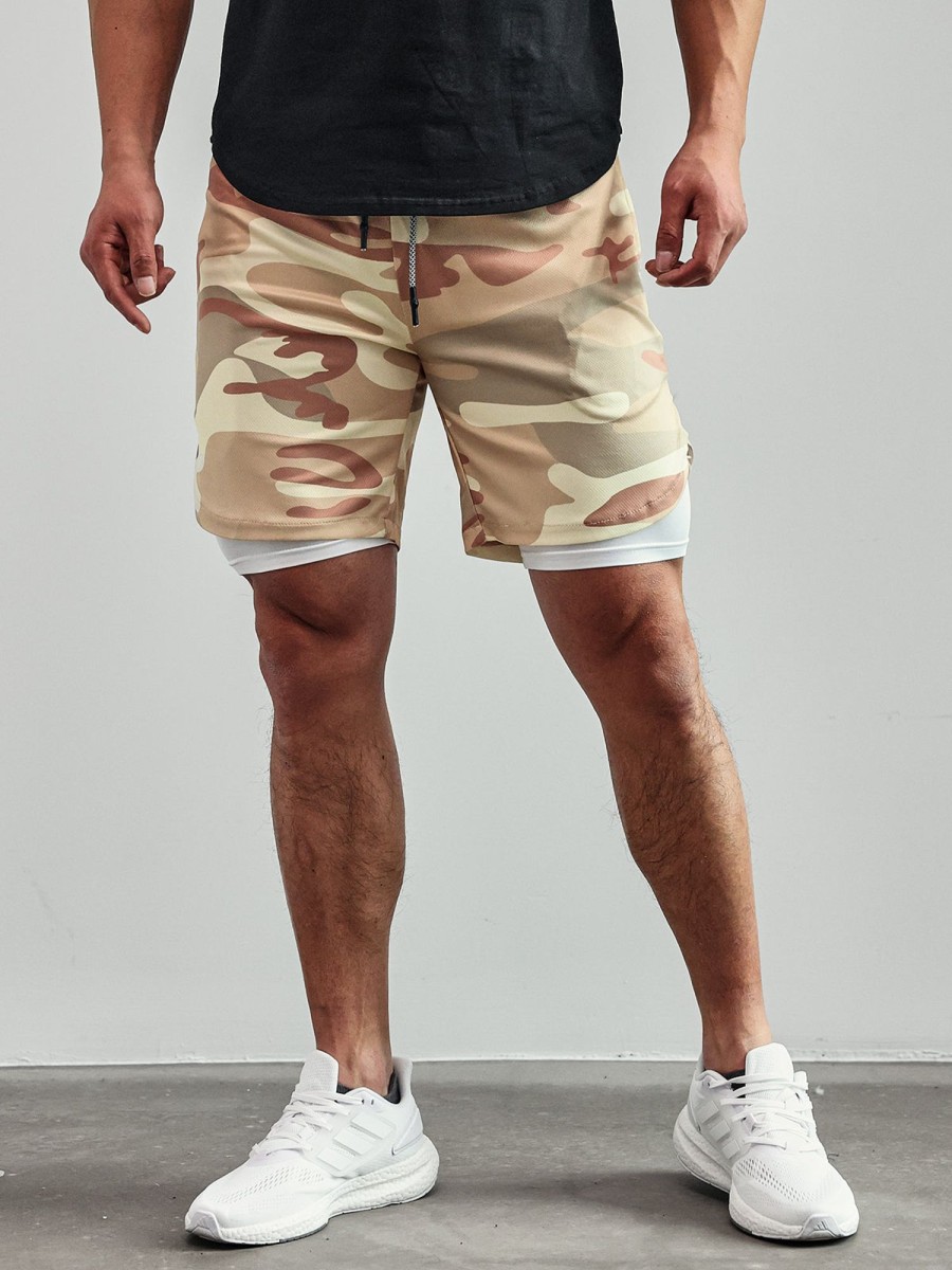 Men Ahaselected | 8" Kinetic Pocket Lined 2 In 1 Mesh Short