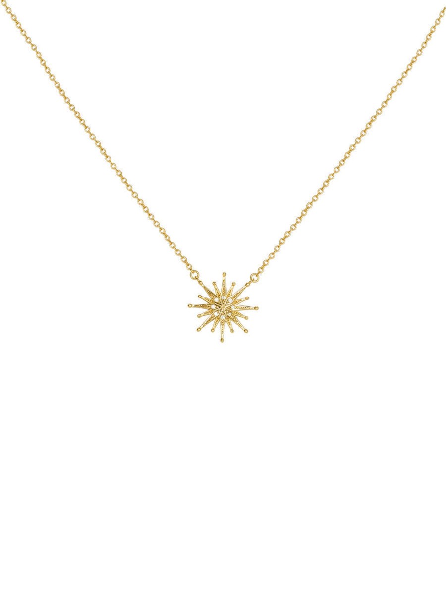 Women AhaAha Necklaces | 18K Gold Plated Sun Pendant Necklace