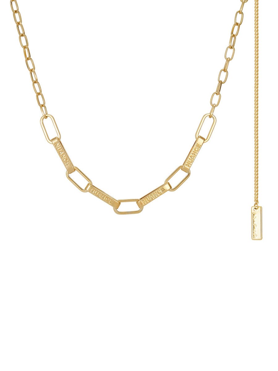 Women AhaAha Necklaces | Gold Plated Bamboo Chain Necklace