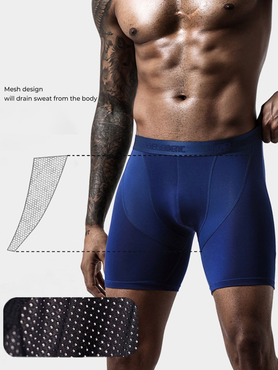 Men Ahaselected | Breathable Mesh Behind Soft Boxer Brief