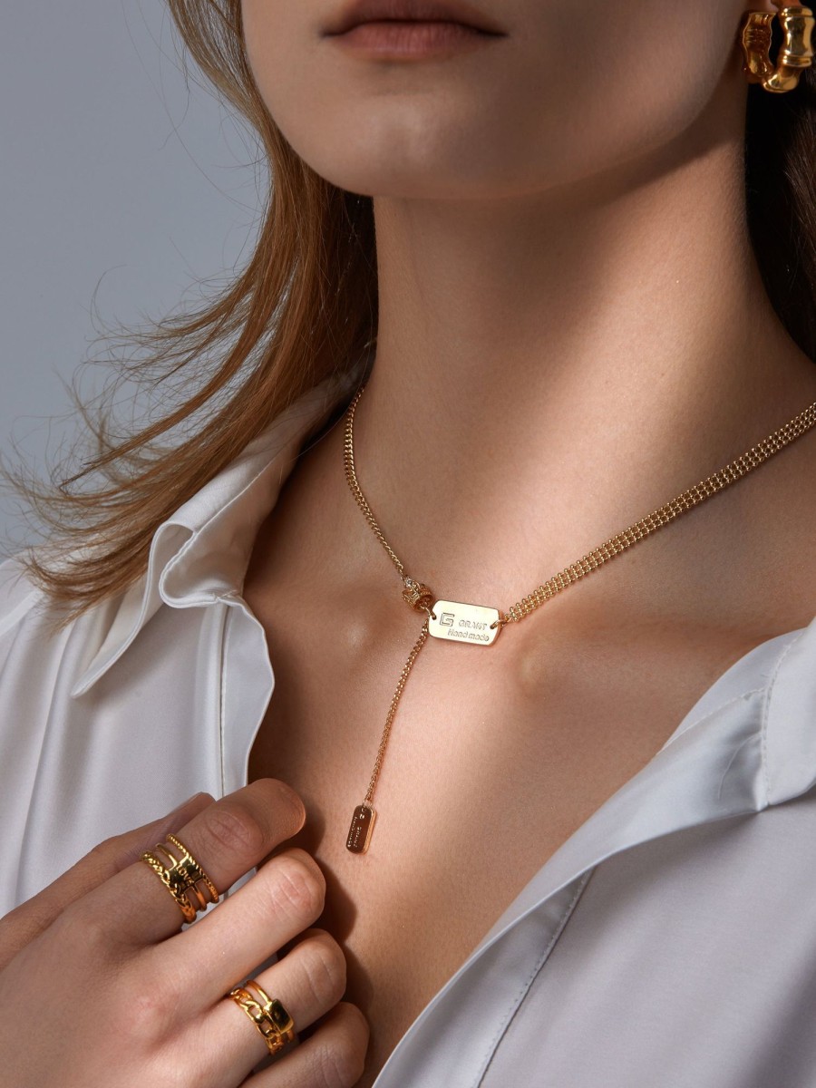 Women AhaAha Necklaces | Gold Plated Nameplate Necklace