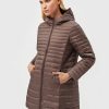 Women AhaAha Puffers | Long Hooded Light Down Puffer Jacket