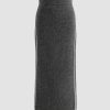 Women Ahaselected Skirts | Cozy Color-Block Stretchy Long Skirt Grey