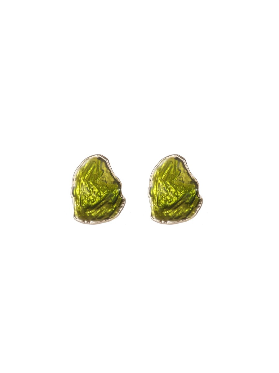 Women Ahaselected Earrings | Emerald Cut Stud Earrings Green