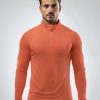 Men Ahaselected | Performance 1/4 Zip Baselayer Ventilation T-Shirt