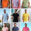 Men Ahaselected | 3-Pack Chroma Tees Crew Neck Cotton Basic T-Shirts