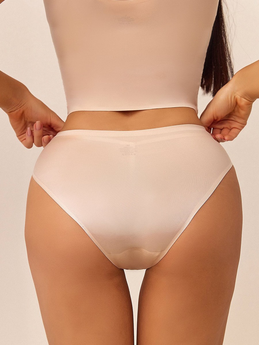 Women AhaAha Homewear | Luxury Liquid-Foundation Cheeky Seamless Briefs Rose Dust