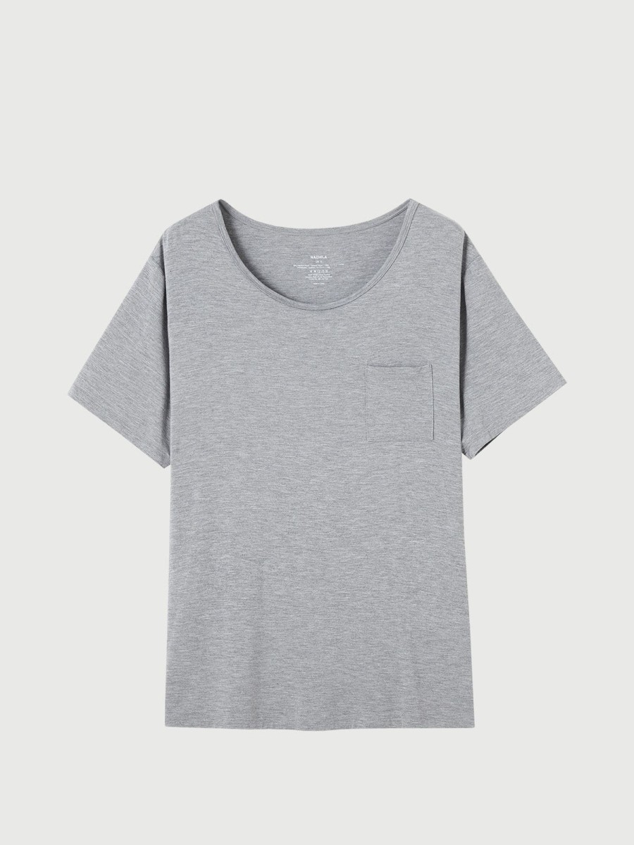 Women AhaAha Tees & Graphics | Aha Eco Soft Bamboo Viscose T-Shirt With Pocket