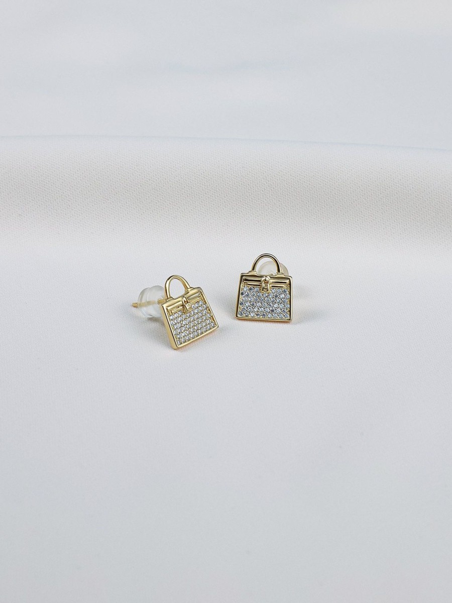 Women Ahaselected Earrings | Handbag Style Metal Earrings