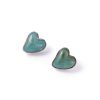 Women Ahaselected Earrings | Heart-Shaped Gemstone Earrings Green