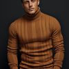 Men Ahaselected | Stripe Turtleneck Sweater