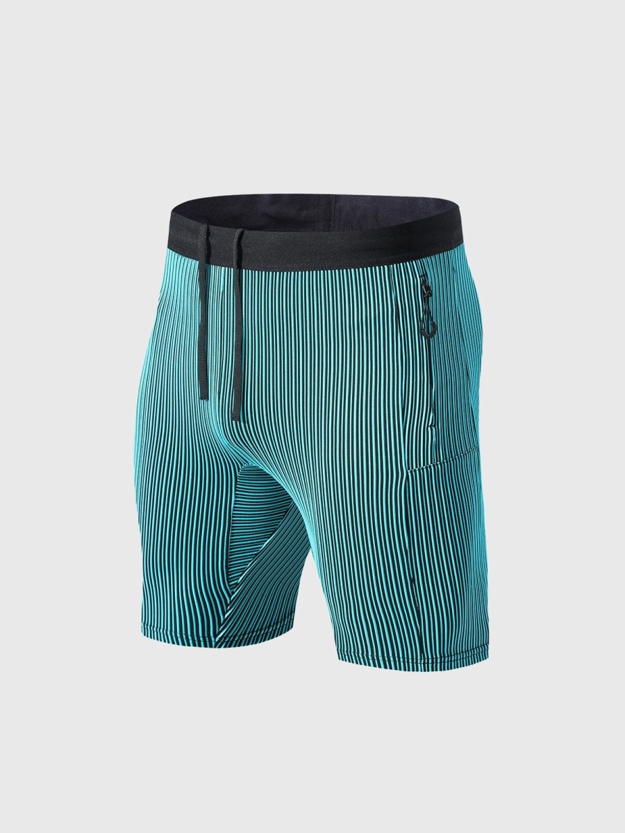 Men Ahaselected | 8" Pro Compression Lined Running Short With Zip Pockets