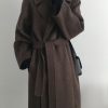 Women Ahaselected Jackets & Coats | Soft Wool Belted Long Coat