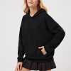 Women AhaAha Basic Tops | Terry Fleece Cloud Nine Hoodie