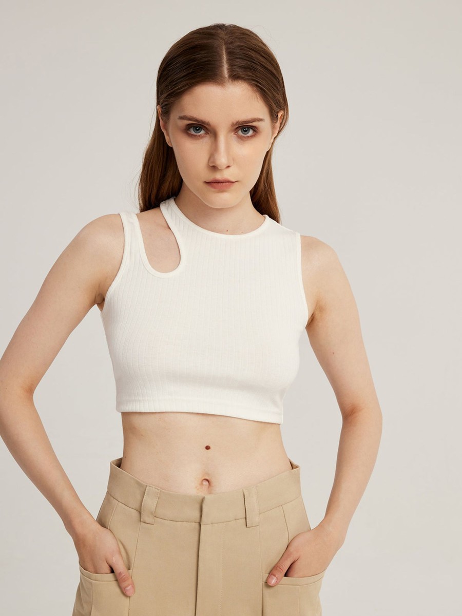 Women AhaAha Camis & Vests | Sunshine Cutout Cropped Tank