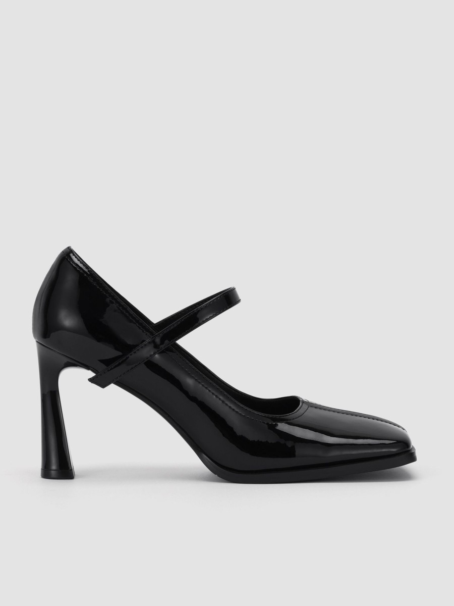 Women Ahaselected Shoes | Women'S Faux Leather Mary Jane Pumps Black