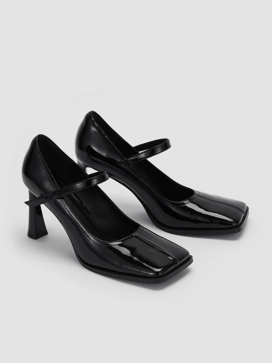 Women Ahaselected Shoes | Women'S Faux Leather Mary Jane Pumps Black