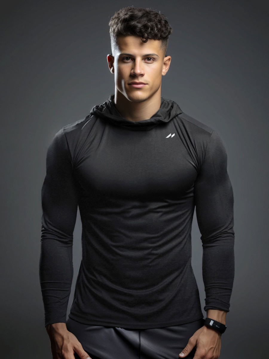 Men Ahaselected | Stealth Hoodie Luxury Touch Baselayer