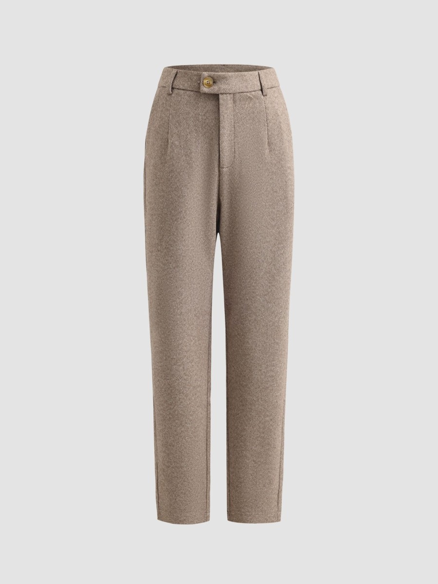 Women Ahaselected Pants | Herringbone Pencil Pants