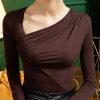 Women Ahaselected Basic Tops | Sweetheart-Neck Bottoming Shirt