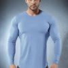 Men Ahaselected | M'S Crewneck Muscle Fit Long Sleeves T-Shirt Baselayer