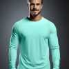 Men Ahaselected | Crewneck Long Sleeve T-Shirt Running Baselayer