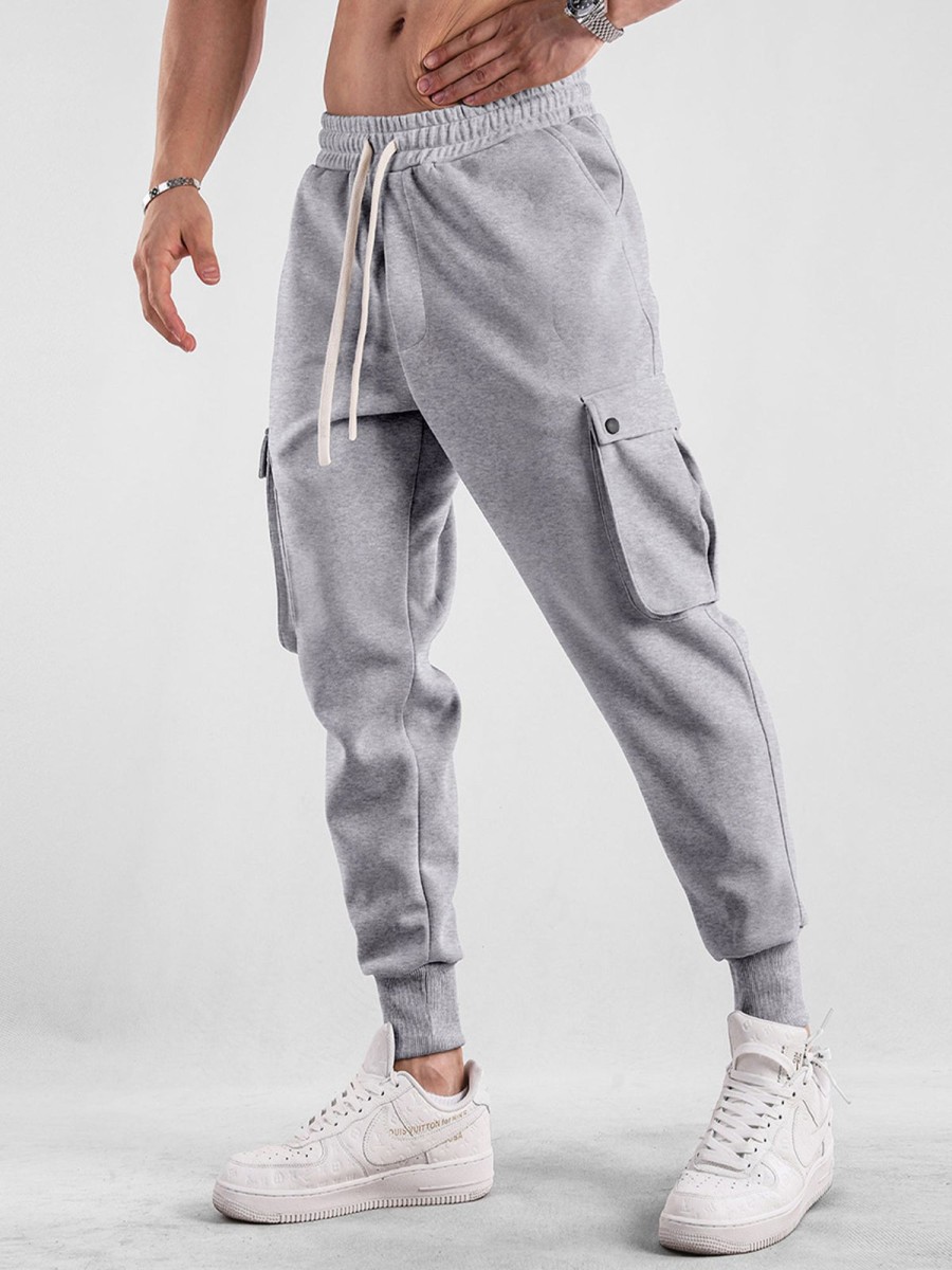 Men Ahaselected | Comfy High Rib Cargo Sweatpant Jogger