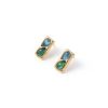 Women Ahaselected Earrings | Gradient Gemstone Metal Earrings Green