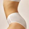 Women AhaAha Homewear | Women'S Supima Cotton Mid-Waist Seamless Briefs