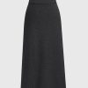 Women Ahaselected Bottoms | Woolen Slit Knit Midi Skirt