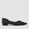 Women Ahaselected Shoes | Pointed Toe Rhinestone Flats Black