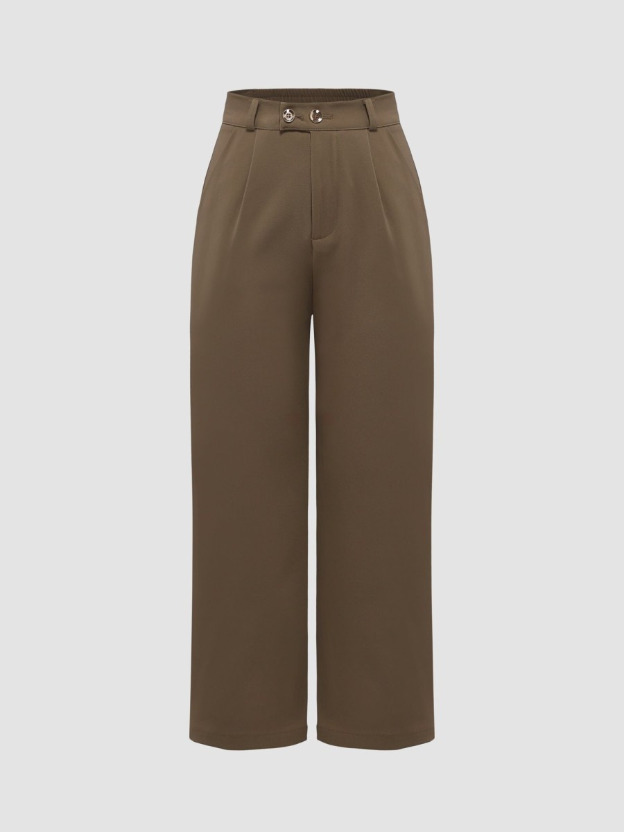 Women Ahaselected Pants | Two-Button Straight Pants