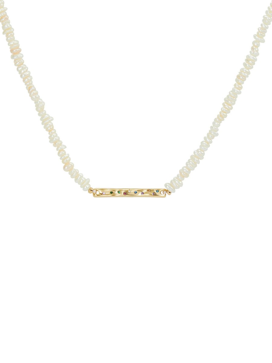 Women AhaAha Necklaces | Baroque Pearl Charm Necklace