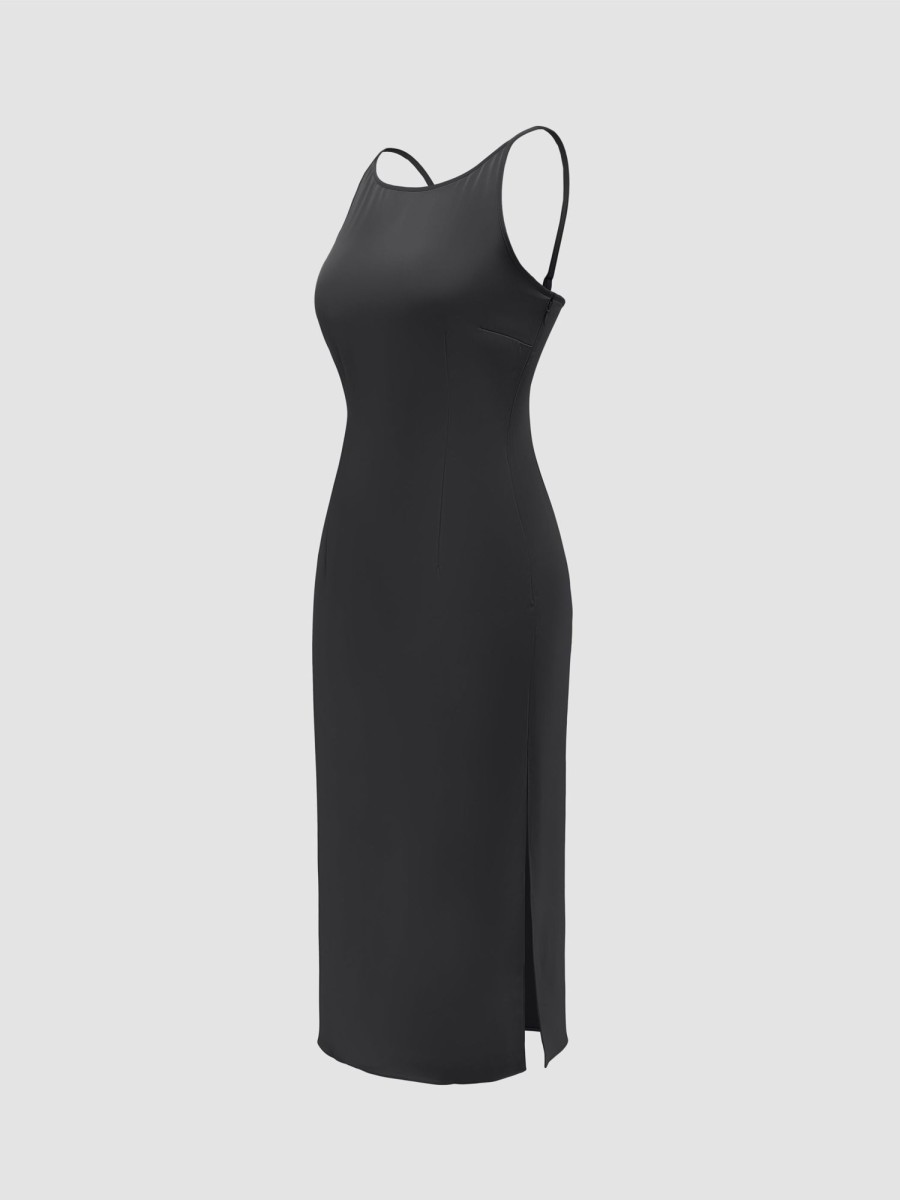 Women AhaAha Dresses | Rebecca Imitated Silk Midi Dress