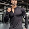 Men Ahaselected | Evolution Half Zip Long Sleeves Shirt Workout Baselayer