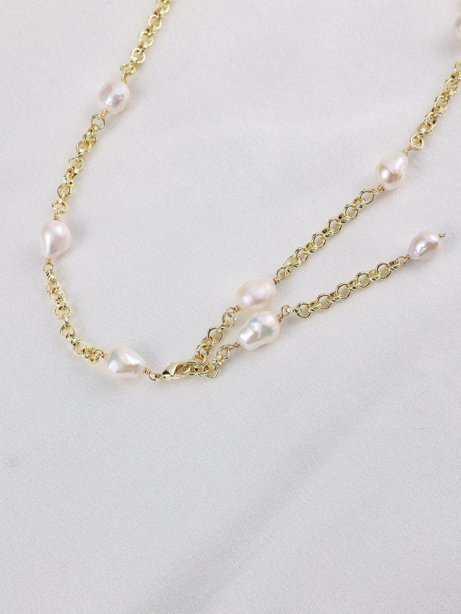 Women Ahaselected Necklaces | Pearl Metal Necklace