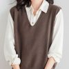 Women Ahaselected Knitwear & Sweaters | V-Neck Knit Vest