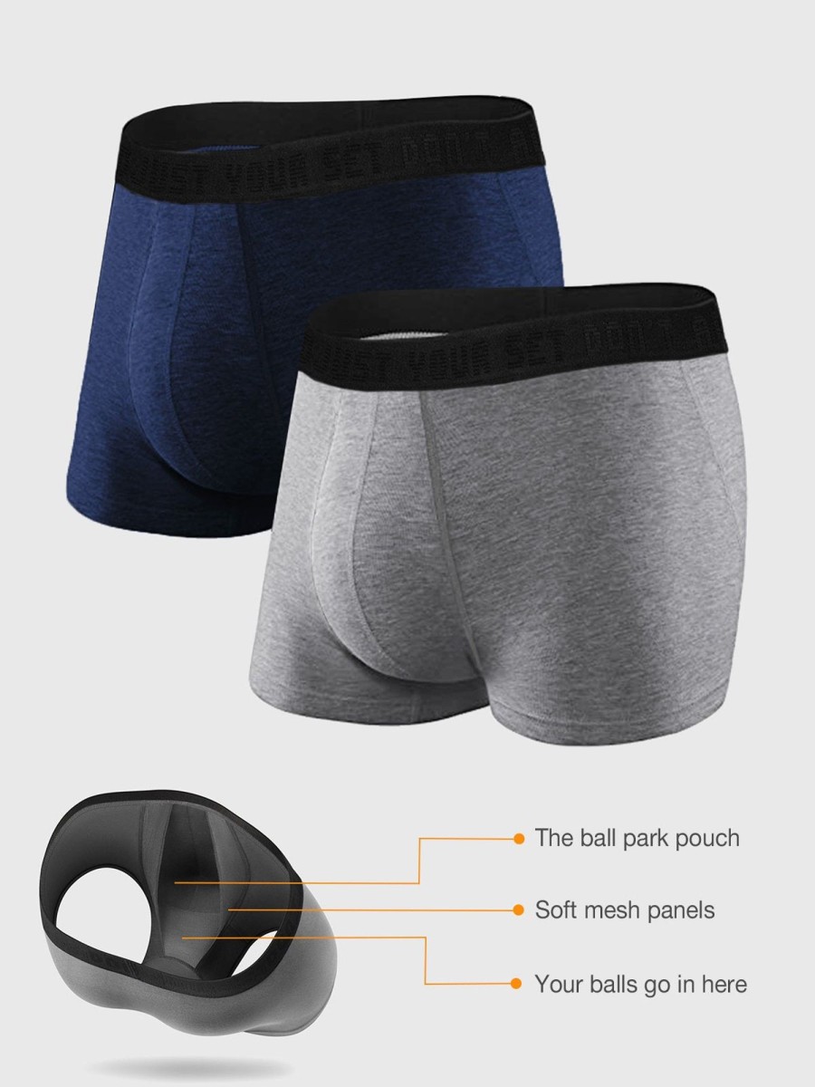 Men Ahaselected | 2 Packs M'S Built-In Pouch Trunk Briefs