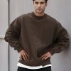 Men Ahaselected | M'S French Terry Patchwork Crew Sweatshirt Lightweight