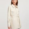 Women Ahaselected Jackets & Coats | Vegan Leather Shacket With Belt