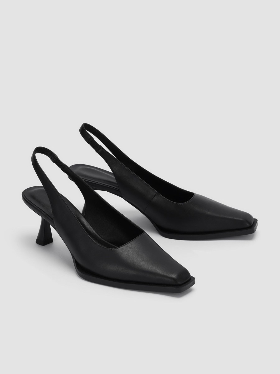 Women Ahaselected Shoes | Slingback Pump Heels Black