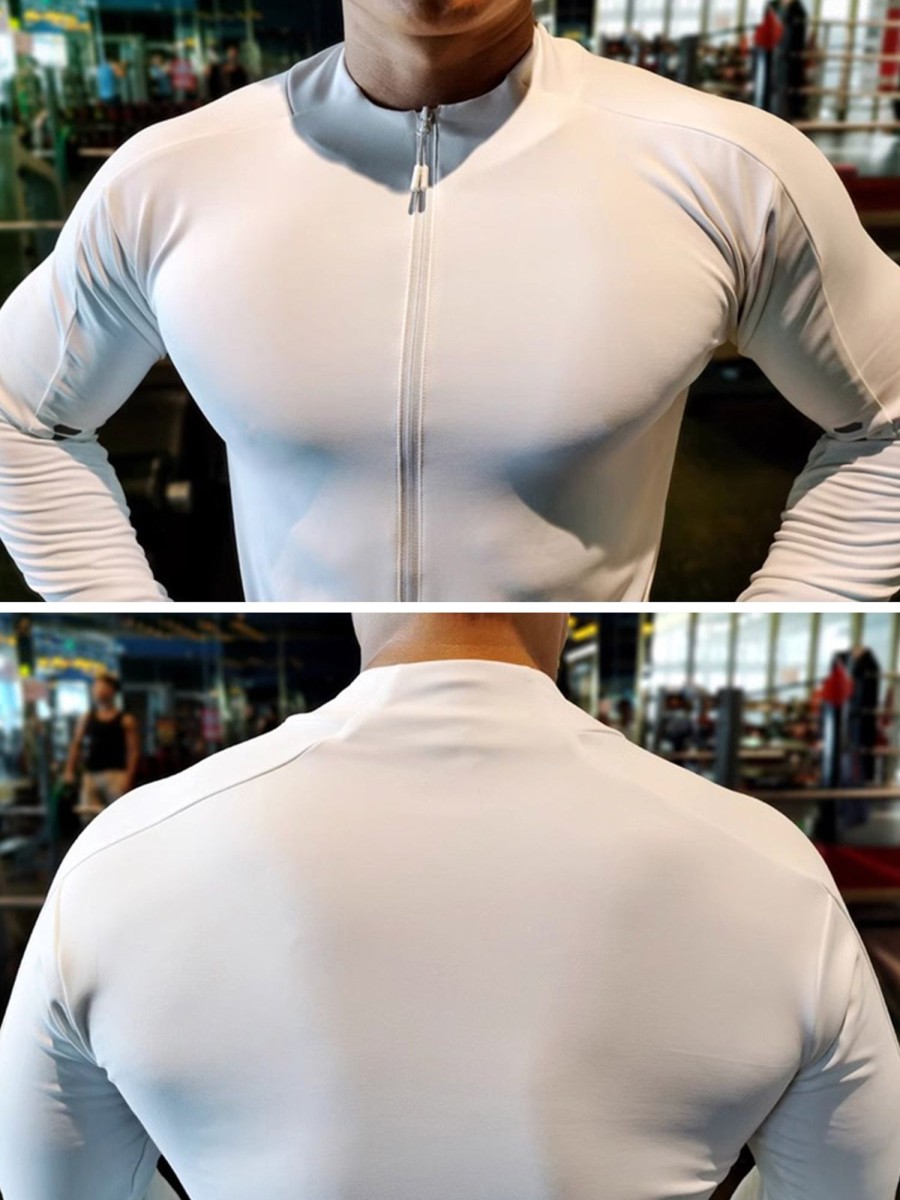 Men Ahaselected | Evolution Workout Jacket Muscle Fit Gymwear