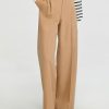 Women Ahaselected Pants | High Waisted Pleated Wide Leg Pant