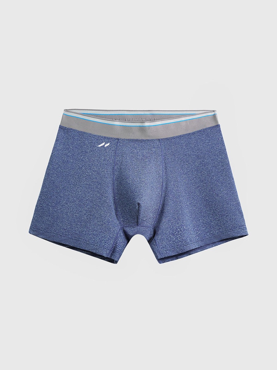 Men Ahaselected | M'S Airflow 5" Performance Boxer Brief Indigo Heather