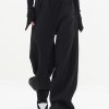 Women Ahaselected Pants | Baggy Elastic Waist Wide-Leg Sweatpants