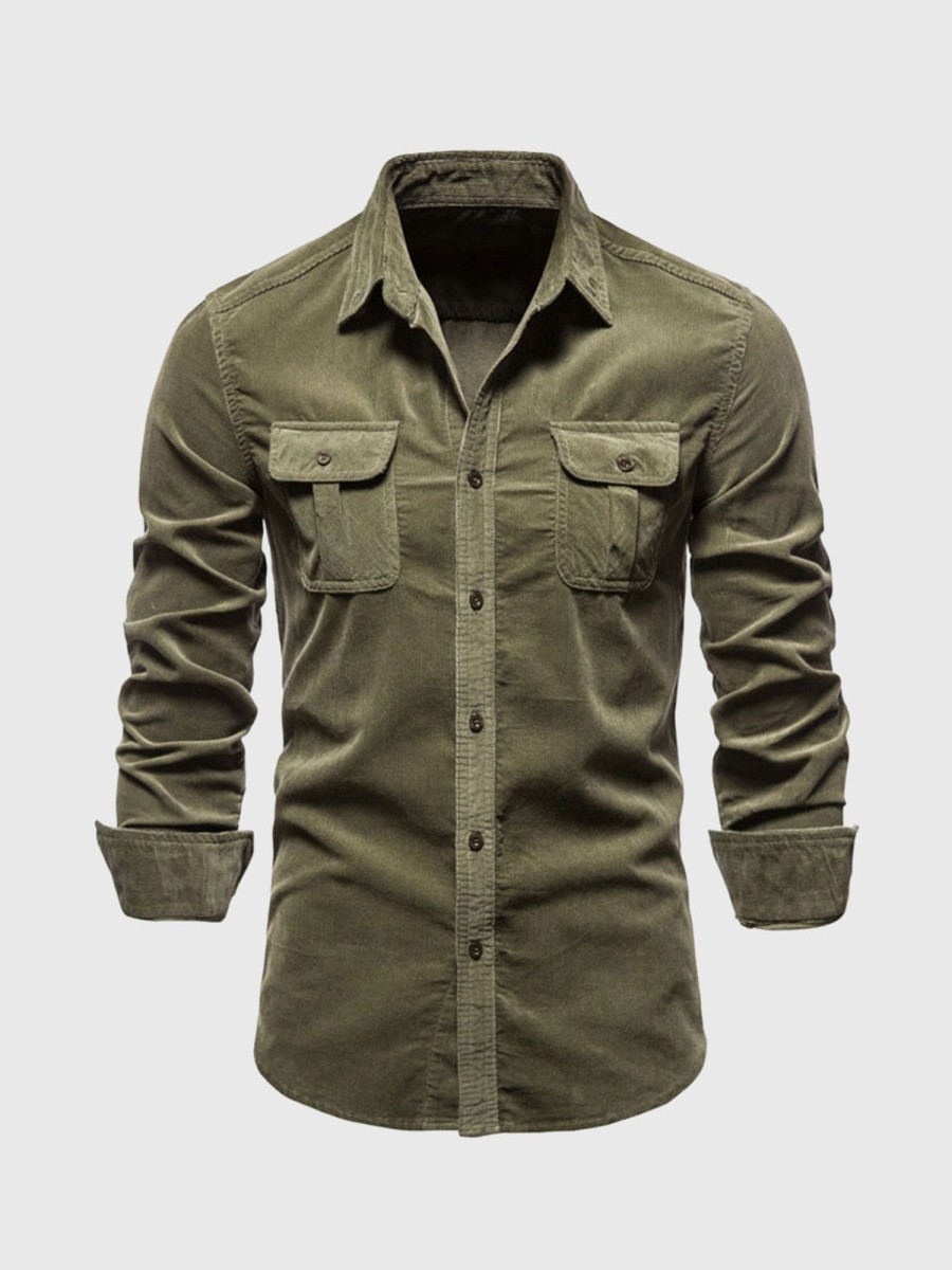 Men AhaAha | M'S Lightweight Corduroy Shirt