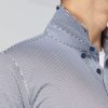 Men Ahaselected | Commuter Performance Dress Shirt Navy/White Stripe